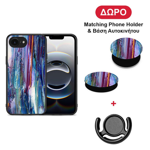 Paint Winter - iPhone 16e θήκη + Δώρο Phone Holder & Βάση Αυτοκινήτου