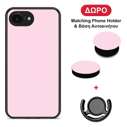Pale Pink - iPhone 16e θήκη + Δώρο Phone Holder & Βάση Αυτοκινήτου