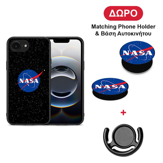 PopArt NASA - iPhone 16e θήκη + Δώρο Phone Holder & Βάση Αυτοκινήτου