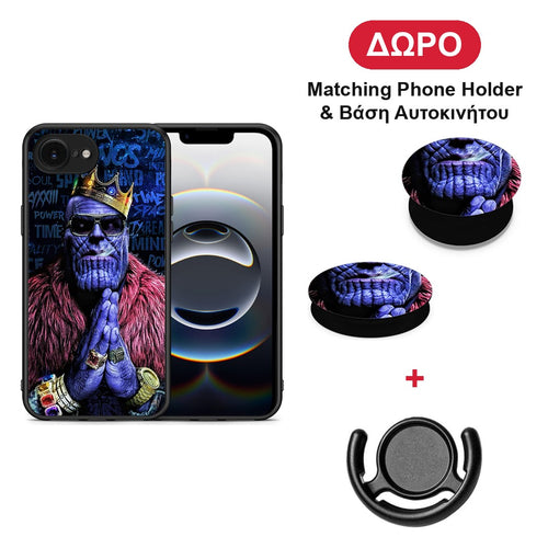 PopArt Thanos - iPhone 16e θήκη + Δώρο Phone Holder & Βάση Αυτοκινήτου