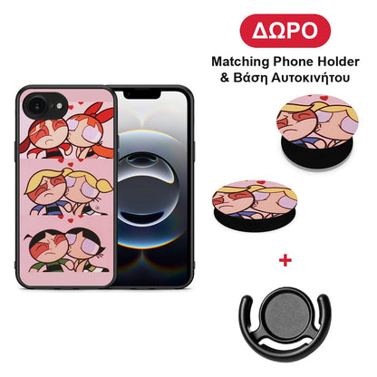 Puff Love - iPhone 16e θήκη + Δώρο Phone Holder & Βάση Αυτοκινήτου