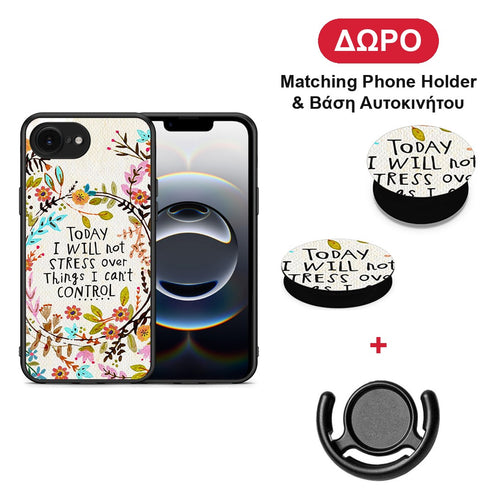 Stress Over - iPhone 16e θήκη + Δώρο Phone Holder & Βάση Αυτοκινήτου