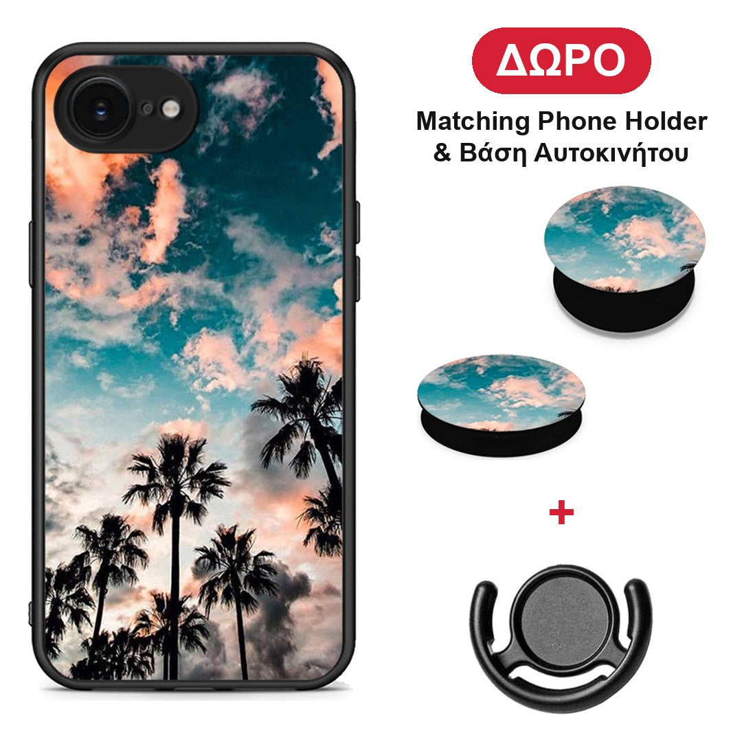 Summer Sky - iPhone 16e θήκη + Δώρο Phone Holder & Βάση Αυτοκινήτου