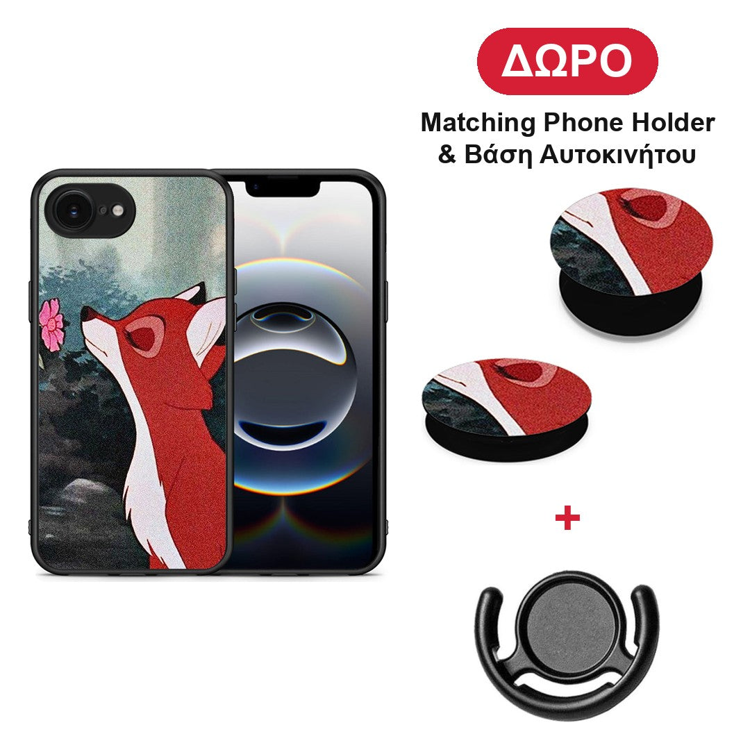 Tod And Vixey Love 2 - iPhone 16e θήκη + Δώρο Phone Holder & Βάση Αυτοκινήτου
