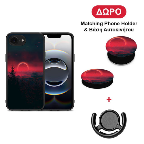 Tropic Sunset - iPhone 16e θήκη + Δώρο Phone Holder & Βάση Αυτοκινήτου