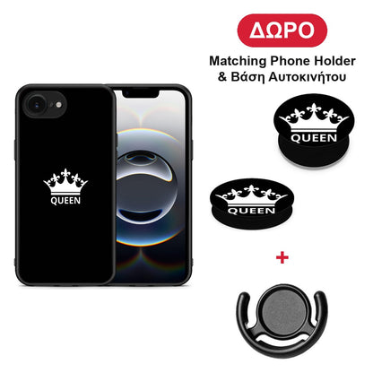 Valentine Queen - iPhone 16e θήκη + Δώρο Phone Holder & Βάση Αυτοκινήτου