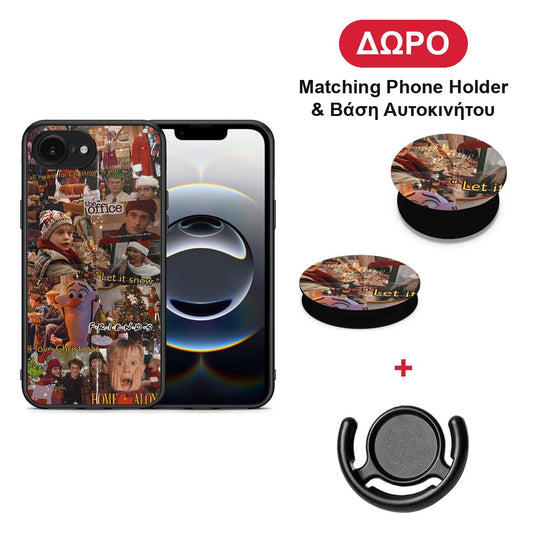 Xmas Wishes - iPhone 16e θήκη + Δώρο Phone Holder & Βάση Αυτοκινήτου