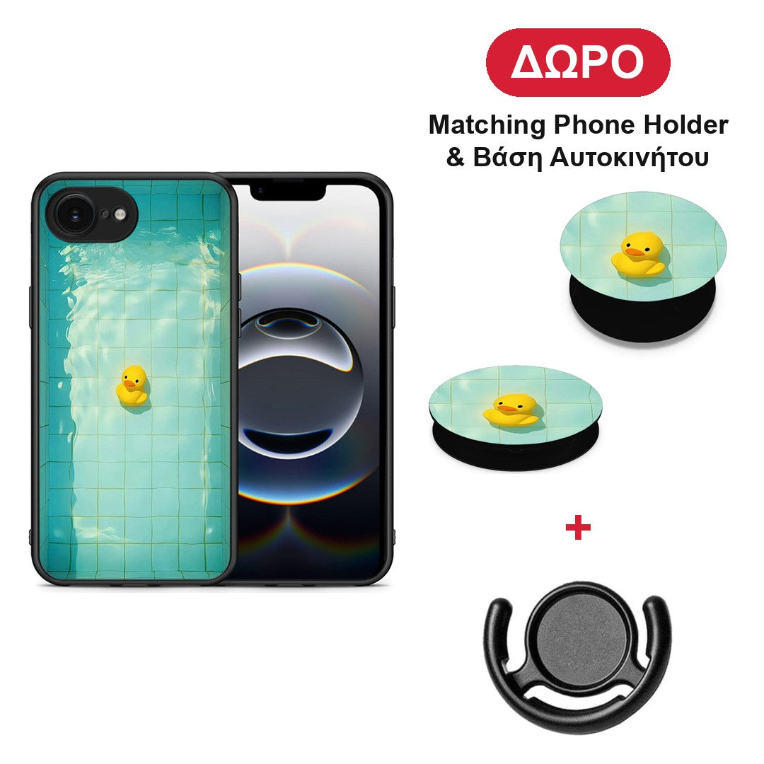 Yellow Duck - iPhone 16e θήκη + Δώρο Phone Holder & Βάση Αυτοκινήτου