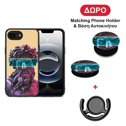 Zeus Art - iPhone 16e θήκη + Δώρο Phone Holder & Βάση Αυτοκινήτου