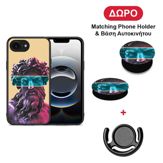Zeus Art - iPhone 16e θήκη + Δώρο Phone Holder & Βάση Αυτοκινήτου