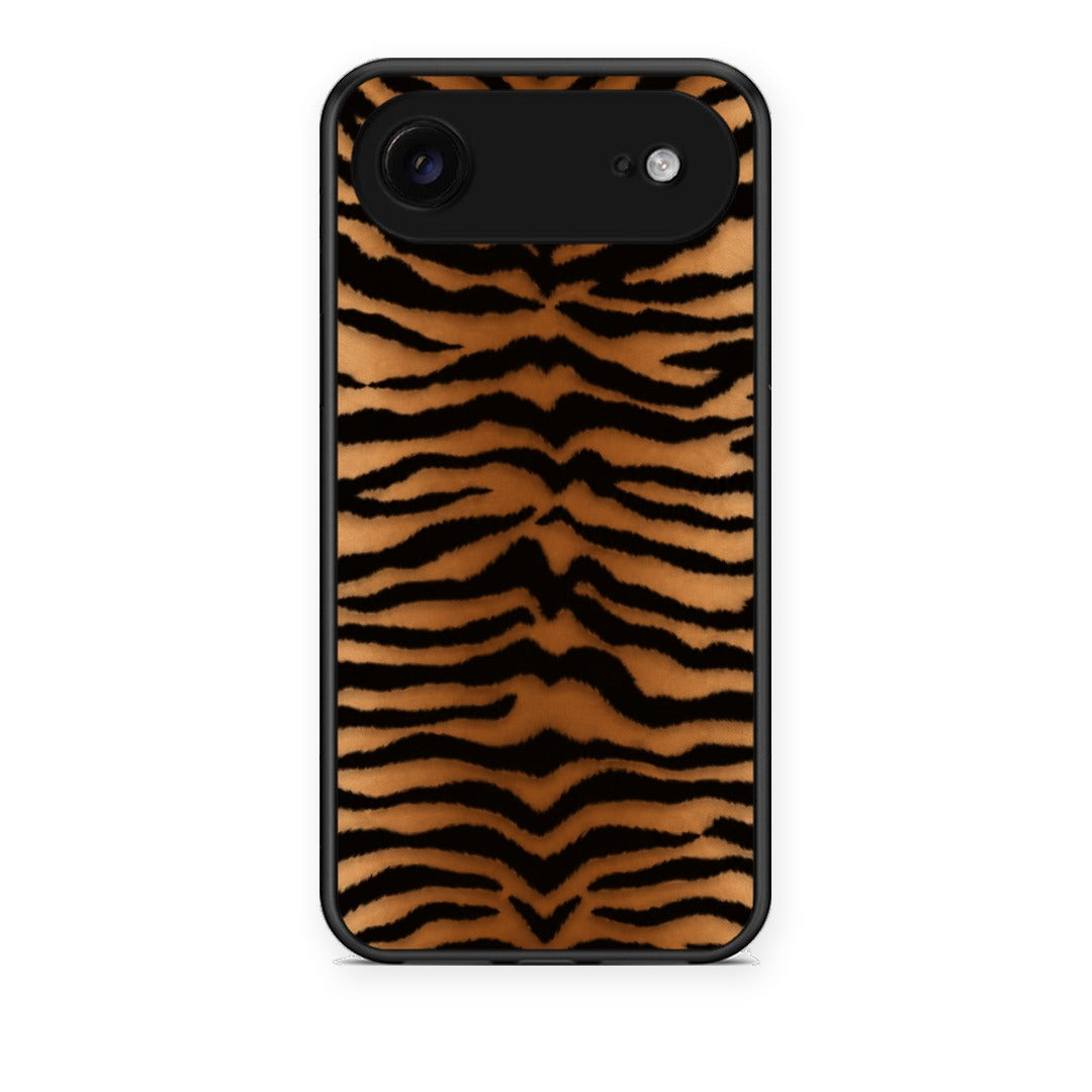 Θήκη iPhone 17 Air Tiger Print Orange and Black από τη Smartfits με σχέδιο στο πίσω μέρος και μαύρο περίβλημα | iPhone 17 Air Tiger Print Orange and Black case with colorful back and black bezels