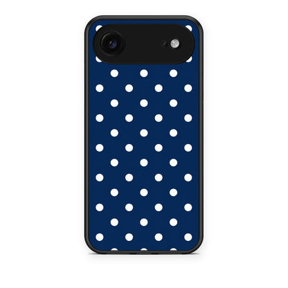Θήκη iPhone 17 Air White Small Polka Dots on Navy από τη Smartfits με σχέδιο στο πίσω μέρος και μαύρο περίβλημα | iPhone 17 Air White Small Polka Dots on Navy case with colorful back and black bezels