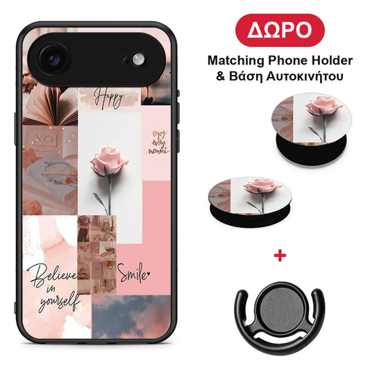 Aesthetic Collage - iPhone 17 Air θήκη + Δώρο Phone Holder & Βάση Αυτοκινήτου