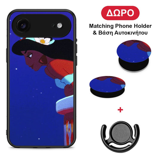 Alladin And Jasmine Love 2 - iPhone 17 Air θήκη + Δώρο Phone Holder & Βάση Αυτοκινήτου