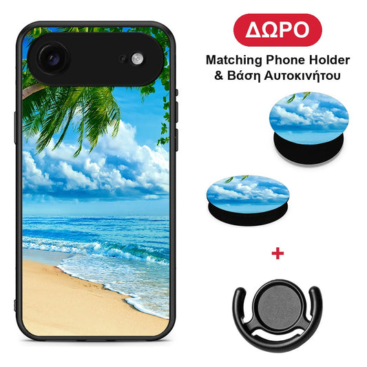Beautiful Beach - iPhone 17 Air θήκη + Δώρο Phone Holder & Βάση Αυτοκινήτου