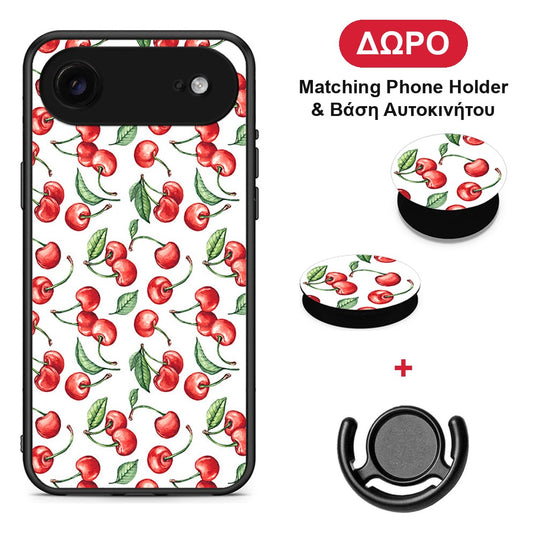 Cherry Summer - iPhone 17 Air θήκη + Δώρο Phone Holder & Βάση Αυτοκινήτου
