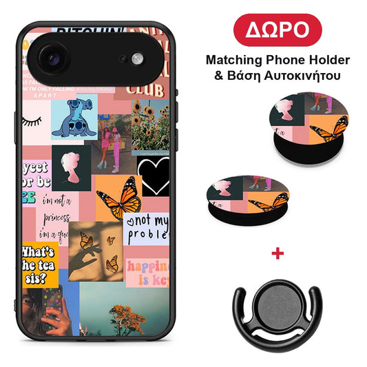 Collage Bitchin - iPhone 17 Air θήκη + Δώρο Phone Holder & Βάση Αυτοκινήτου