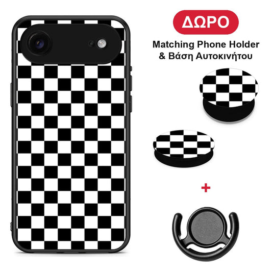 Geometric Squares - iPhone 17 Air θήκη + Δώρο Phone Holder & Βάση Αυτοκινήτου
