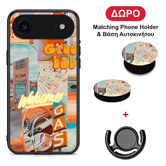 Groovy Babe - iPhone 17 Air θήκη + Δώρο Phone Holder & Βάση Αυτοκινήτου