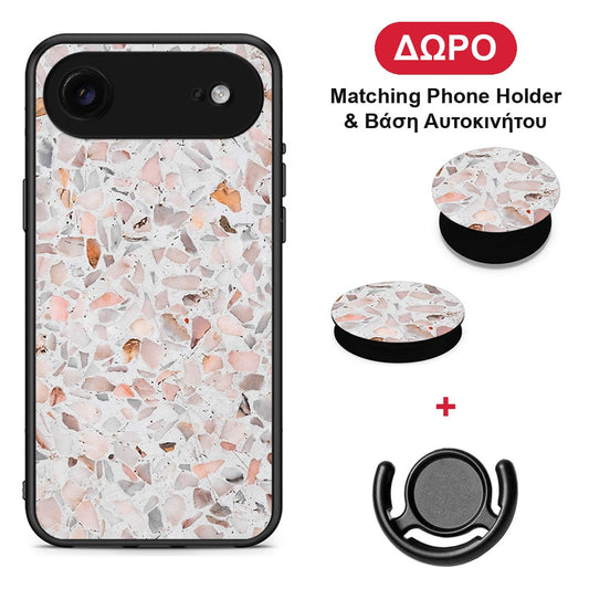 Marble Terrazzo - iPhone 17 Air θήκη + Δώρο Phone Holder & Βάση Αυτοκινήτου