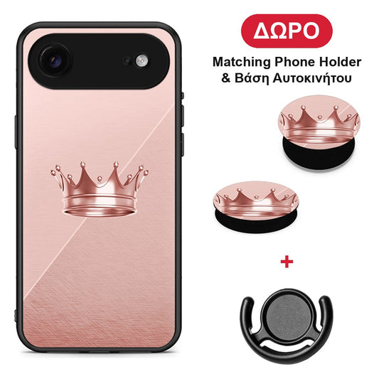 Minimal Crown - iPhone 17 Air θήκη + Δώρο Phone Holder & Βάση Αυτοκινήτου