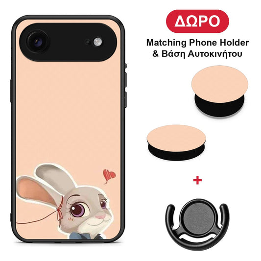 Nick Wilde And Judy Hopps Love 2 - iPhone 17 Air θήκη + Δώρο Phone Holder & Βάση Αυτοκινήτου