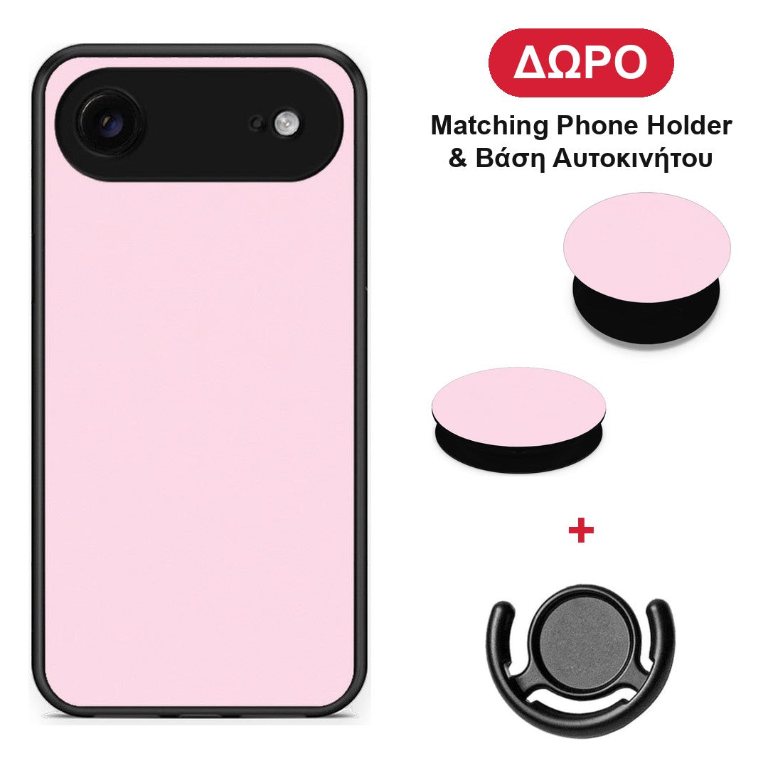 Pale Pink - iPhone 17 Air θήκη + Δώρο Phone Holder & Βάση Αυτοκινήτου