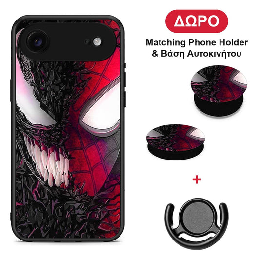 PopArt SpiderVenom - iPhone 17 Air θήκη + Δώρο Phone Holder & Βάση Αυτοκινήτου