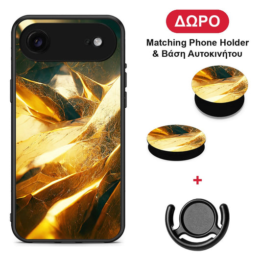 Real Gold - iPhone 17 Air θήκη + Δώρο Phone Holder & Βάση Αυτοκινήτου