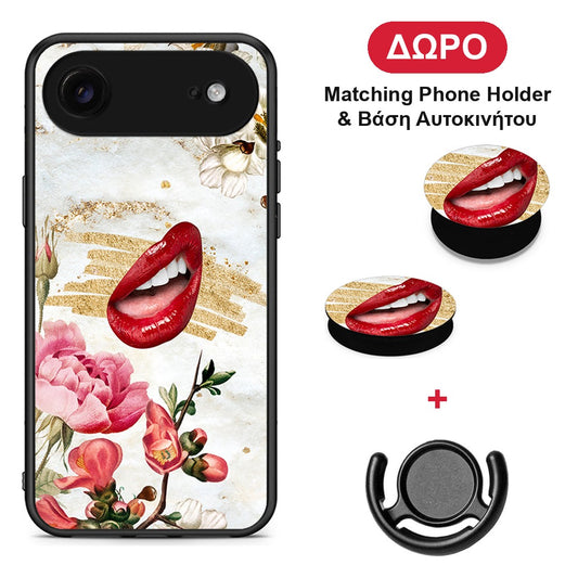 Red Lips - iPhone 17 Air θήκη + Δώρο Phone Holder & Βάση Αυτοκινήτου