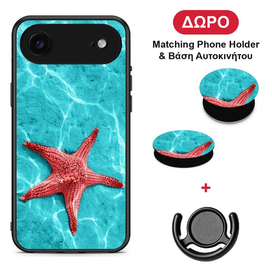 Red Starfish - iPhone 17 Air θήκη + Δώρο Phone Holder & Βάση Αυτοκινήτου