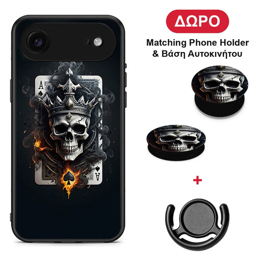 Skull King Ace - iPhone 17 Air θήκη + Δώρο Phone Holder & Βάση Αυτοκινήτου