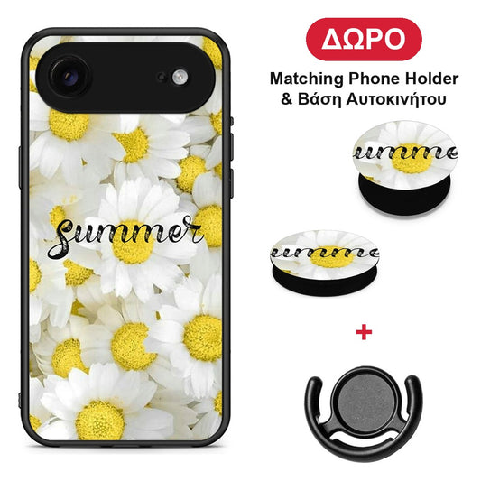 Summer Daisies - iPhone 17 Air θήκη + Δώρο Phone Holder & Βάση Αυτοκινήτου