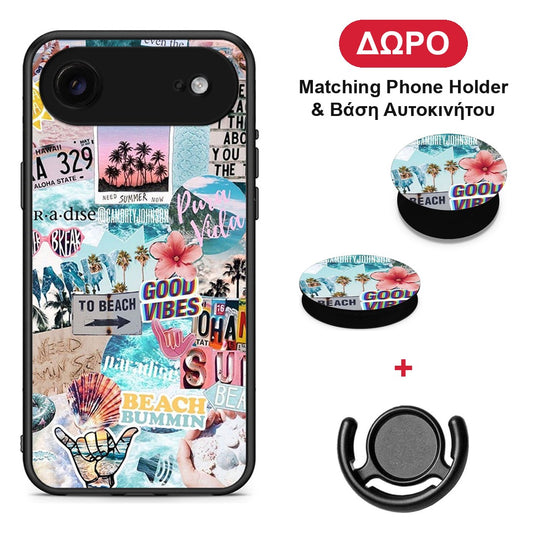 Summer Vibes - iPhone 17 Air θήκη + Δώρο Phone Holder & Βάση Αυτοκινήτου