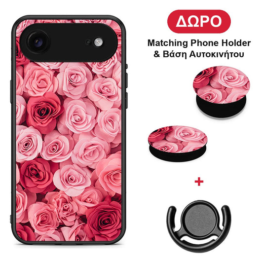 Valentine RoseGarden - iPhone 17 Air θήκη + Δώρο Phone Holder & Βάση Αυτοκινήτου