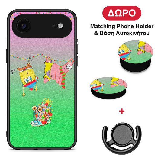 Xmas Lights - iPhone 17 Air θήκη + Δώρο Phone Holder & Βάση Αυτοκινήτου
