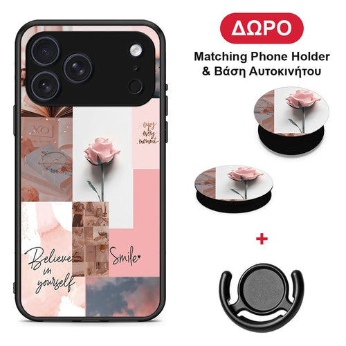 Aesthetic Collage - iPhone 17 Pro θήκη + Δώρο Phone Holder & Βάση Αυτοκινήτου