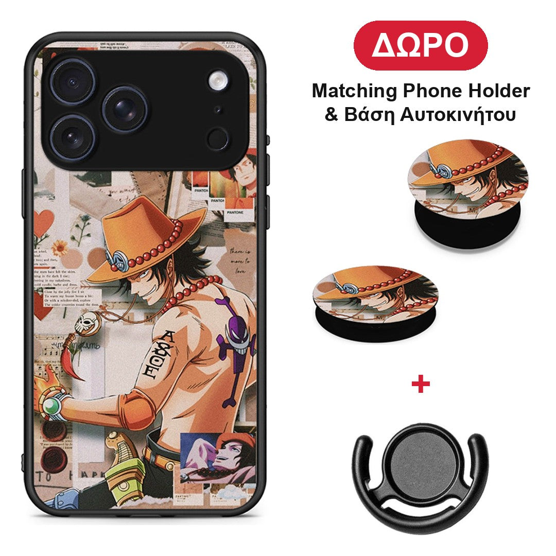 Anime Collage - iPhone 17 Pro θήκη + Δώρο Phone Holder & Βάση Αυτοκινήτου