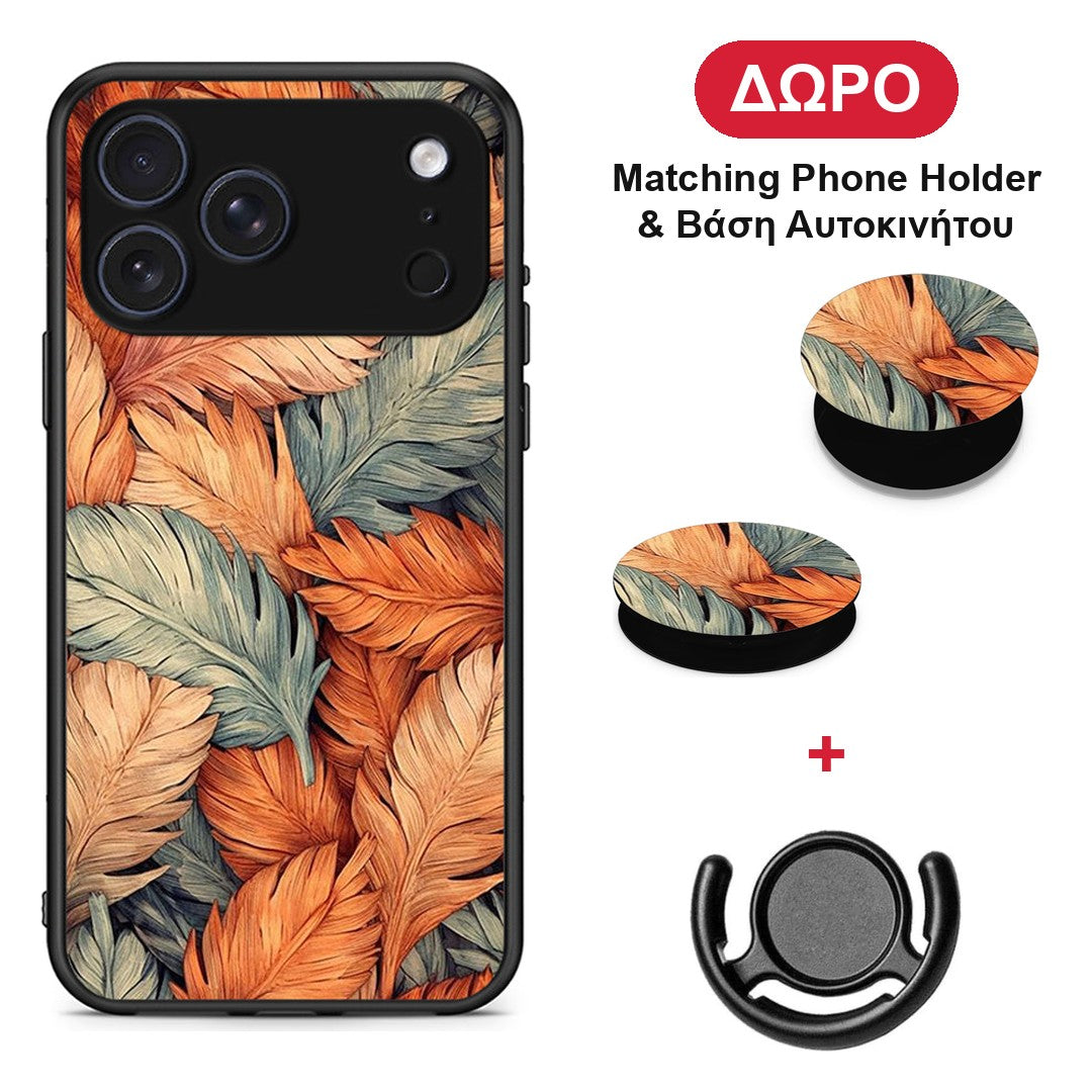 Autumn Leaves - iPhone 17 Pro θήκη + Δώρο Phone Holder & Βάση Αυτοκινήτου