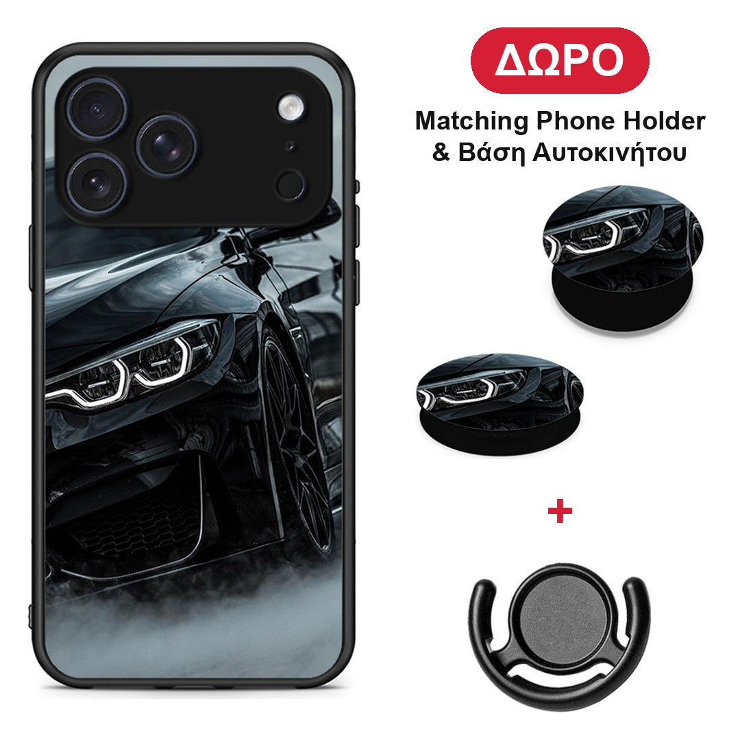 Black BMW - iPhone 17 Pro θήκη + Δώρο Phone Holder & Βάση Αυτοκινήτου
