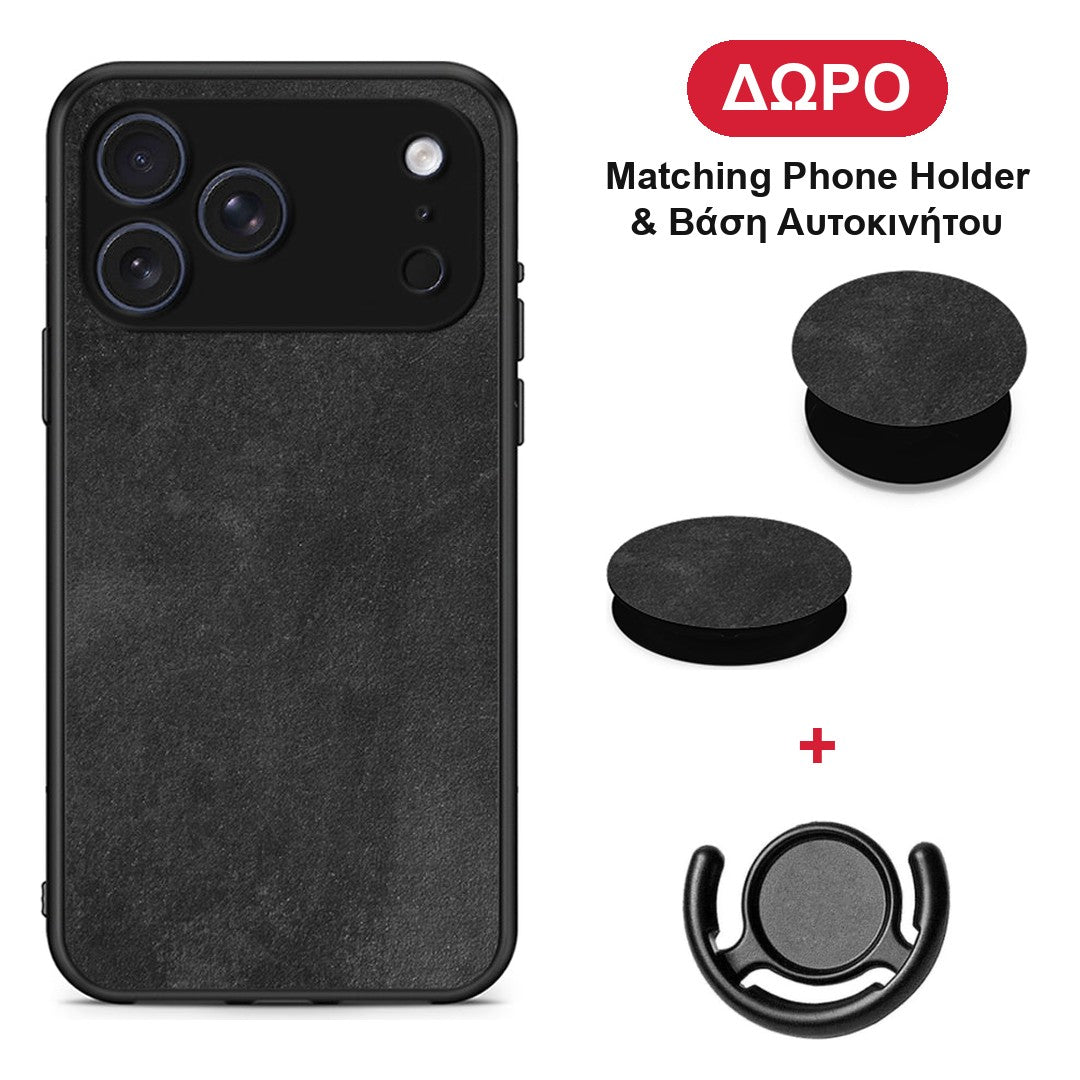 Color Black Slate - iPhone 17 Pro θήκη + Δώρο Phone Holder & Βάση Αυτοκινήτου