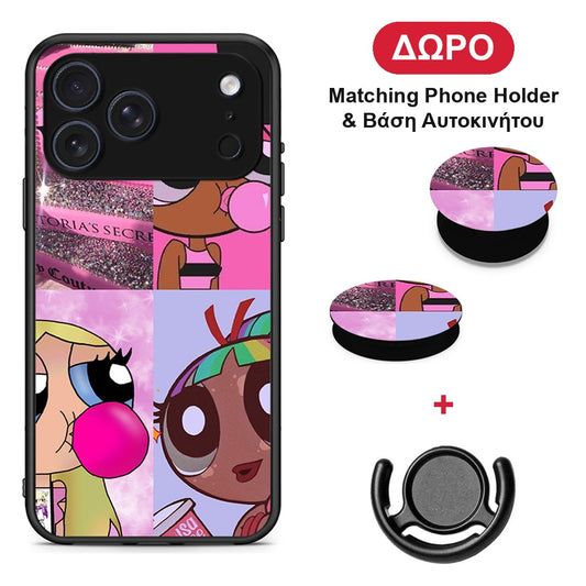 Bubble Girls - iPhone 17 Pro θήκη + Δώρο Phone Holder & Βάση Αυτοκινήτου