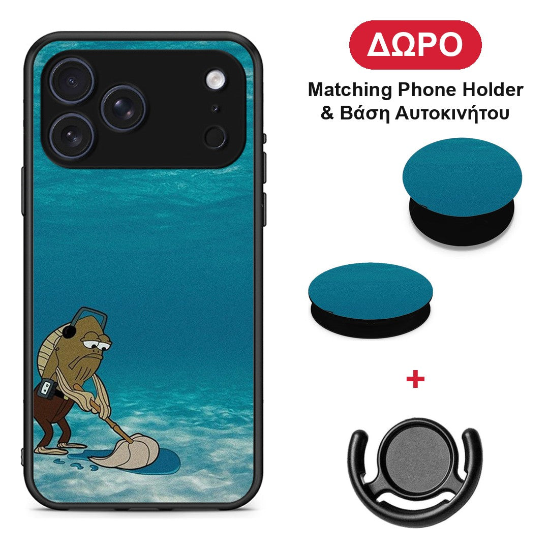 Clean The Ocean - iPhone 17 Pro θήκη + Δώρο Phone Holder & Βάση Αυτοκινήτου