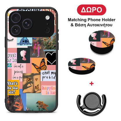 Collage Bitchin - iPhone 17 Pro θήκη + Δώρο Phone Holder & Βάση Αυτοκινήτου