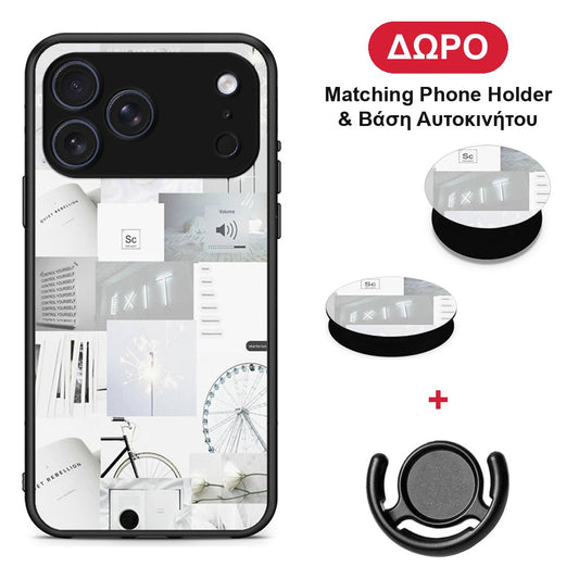 Collage Make Me Wonder - iPhone 17 Pro θήκη + Δώρο Phone Holder & Βάση Αυτοκινήτου