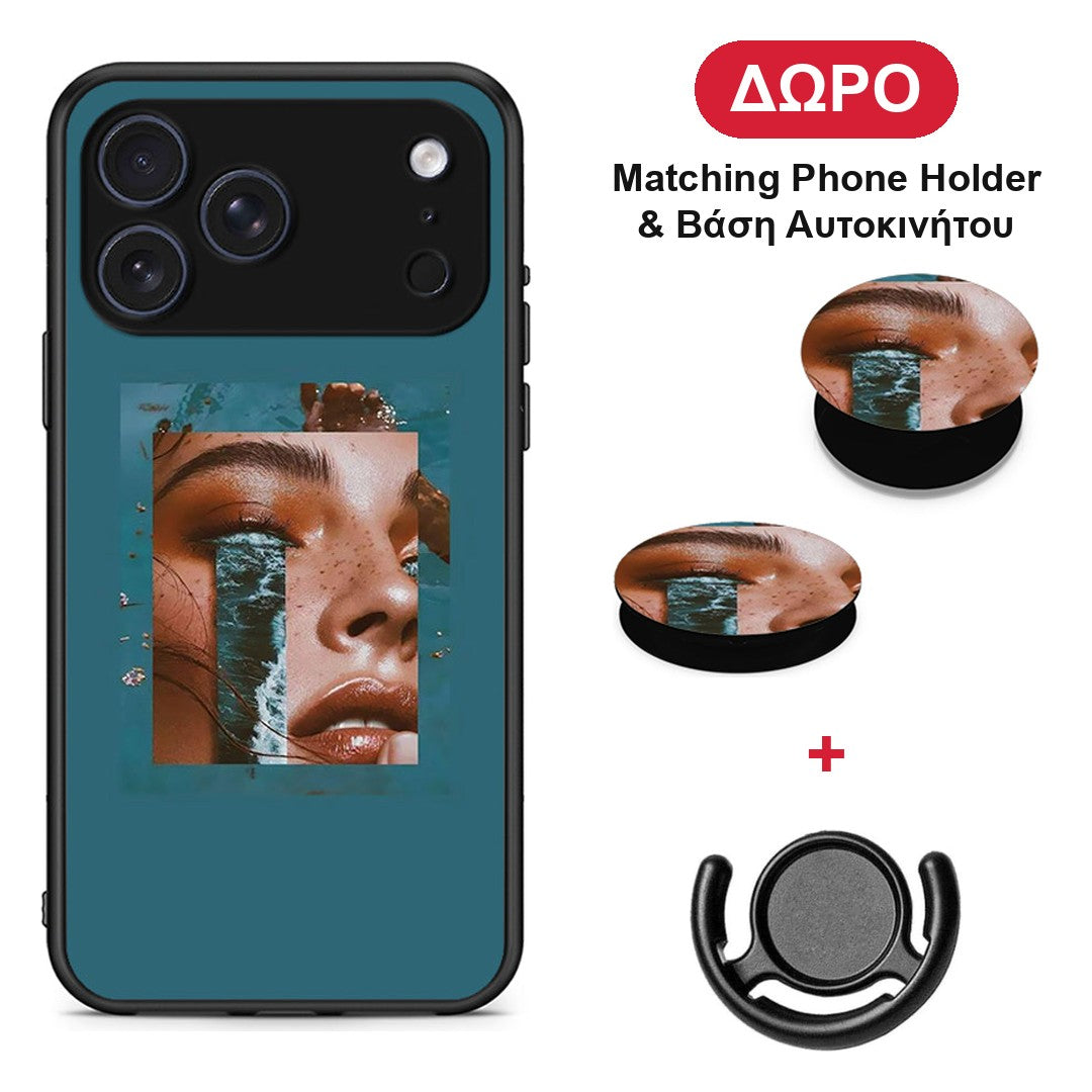Cry An Ocean - iPhone 17 Pro θήκη + Δώρο Phone Holder & Βάση Αυτοκινήτου