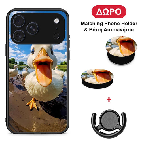 Duck Face - iPhone 17 Pro θήκη + Δώρο Phone Holder & Βάση Αυτοκινήτου