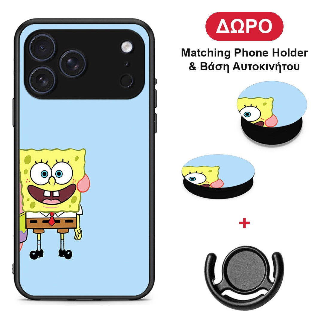Friends Bob - iPhone 17 Pro θήκη + Δώρο Phone Holder & Βάση Αυτοκινήτου
