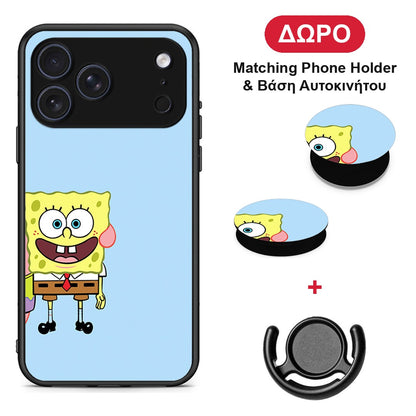 Friends Bob - iPhone 17 Pro θήκη + Δώρο Phone Holder & Βάση Αυτοκινήτου