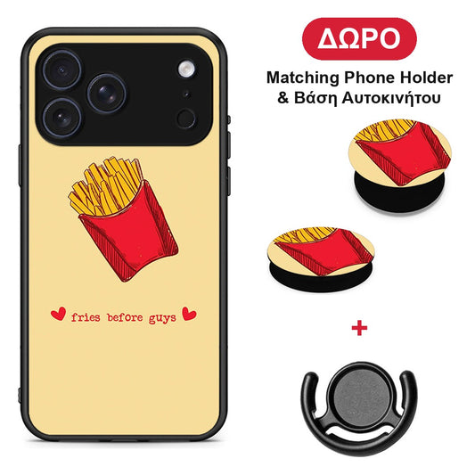Fries Before Guys - iPhone 17 Pro θήκη + Δώρο Phone Holder & Βάση Αυτοκινήτου